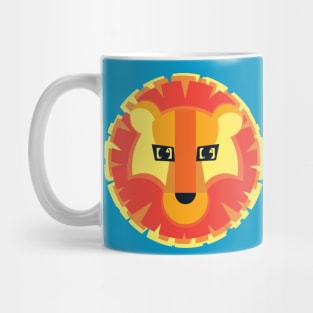 Colourful Lion Geometric Shapes Mug